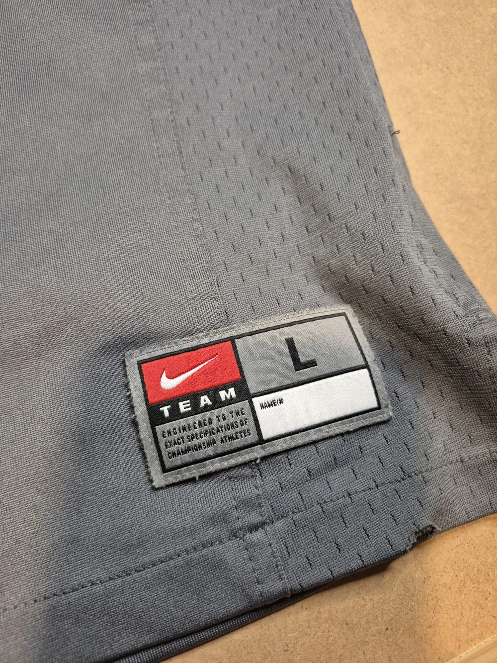 Nike Kids' Gray Football Jersey with Orange Number 16
